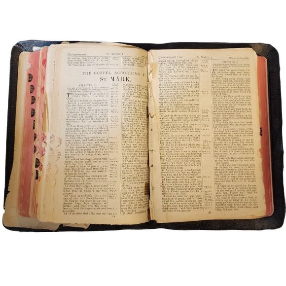 Antique Holy Bible Self Pronouncing Teacher’s Edition Concordia St Louis 1923 - Picture 9 of 15